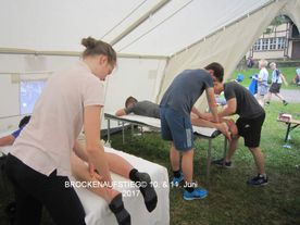 Massage im Ziel